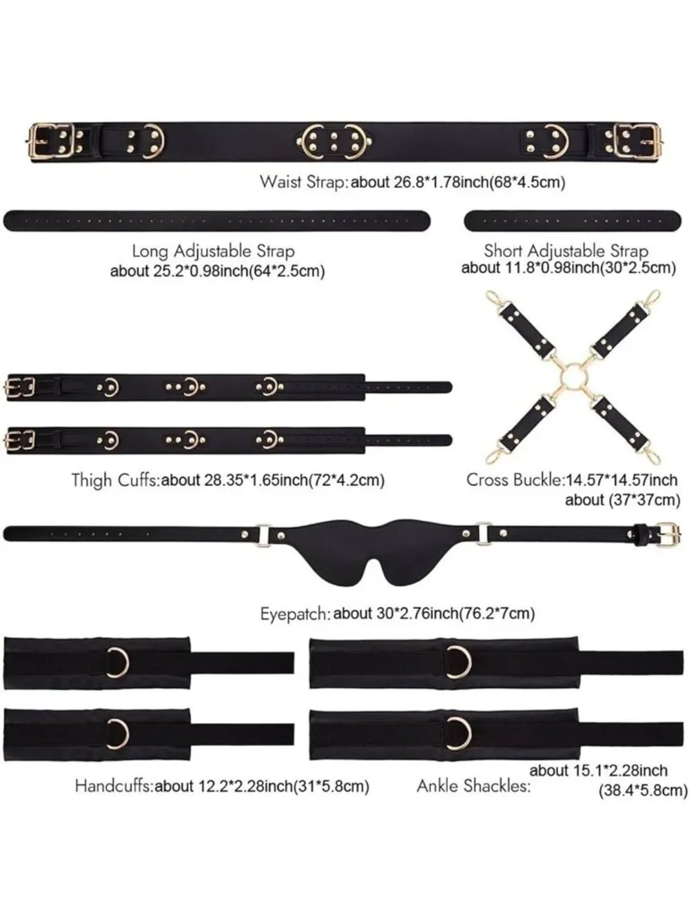 Punk Leather Thigh Harness Belt & Waist Chain - Goth Leg Garter for Night Out